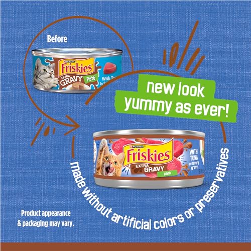 Friskies Purina Friskies Wet Cat Food Pate, Extra Gravy With Tuna - (Pack of 24) 5.5 oz. Cans - Image 2
