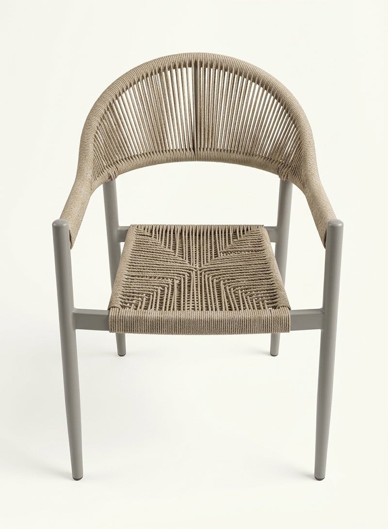Premium Outdoor Dining Chair – Modern Aluminum Frame with Woven Rope Detailing, Weather-Resistant – Perfect for Patio, Garden, and Balcony - Image 5