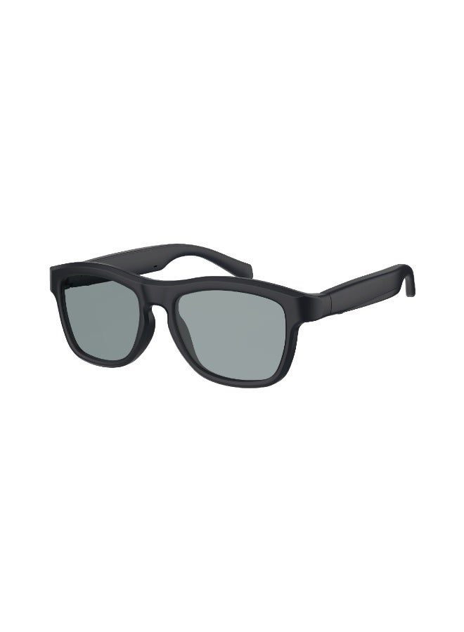 GREEN LION Shade Mate Smart Glasses with Fashion Look / Play Time & Talk Time 5 Hrs / TWS Function / Hands-Free Calls / Voice Assistant / Touch Control / Remote Camera / Polarized Lenses / Magnetic Charging / AI / IOS / Android - Black