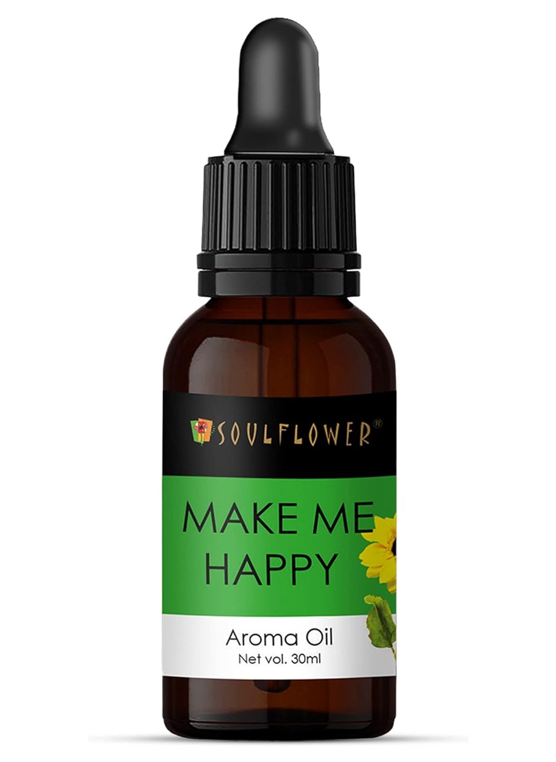 Soulflower Soulflower Synthetic Glass Aroma Diffuser Oil For Home - Make Me Happy - 100% Pure Organic, Natural, Alcohol-Free, Chemicals Free, No Synthetic Color Or Fragrance, 30Ml  - Image 1
