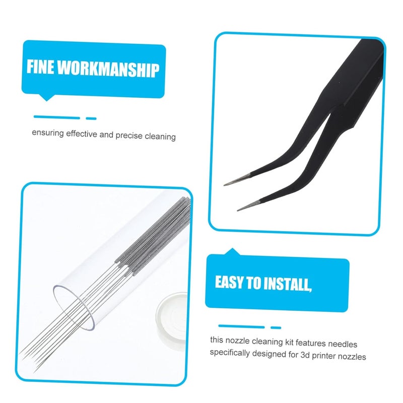 إبر تنظيف فوهات الطابعة من الفولاذ المقاوم للصدأ - أدوات دقيقة لتحسين جودة الطباعة - Image 4