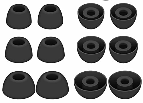 BLLQ Galaxy Buds Pro 2 Eartips Replacement Ear Buds Ear Cap Ear Plug Ear Tips Silicone Tips for Galaxy Buds Pro, SML 3 Size 6 Pairs,Graphit Black, GBP2SB - Image 2
