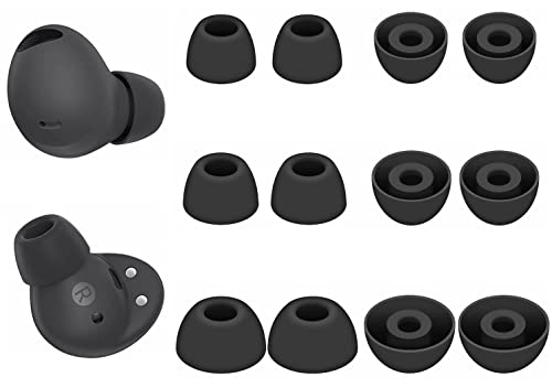 BLLQ Galaxy Buds Pro 2 Eartips Replacement Ear Buds Ear Cap Ear Plug Ear Tips Silicone Tips for Galaxy Buds Pro, SML 3 Size 6 Pairs,Graphit Black, GBP2SB - Image 3