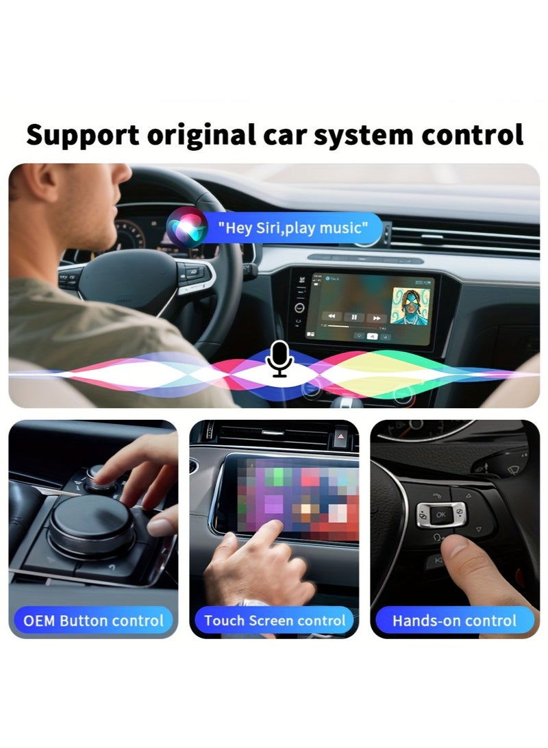 Mini Wireless Carplay Adapter, Convert Wired to Wireless Car Play  Android Auto 2-in-1 Adapter for Apple iPhone  Android Phone, Plug  Play, Auto Connect, No Delay, w/USB C for iOS 10+ Android 11+ - Image 4