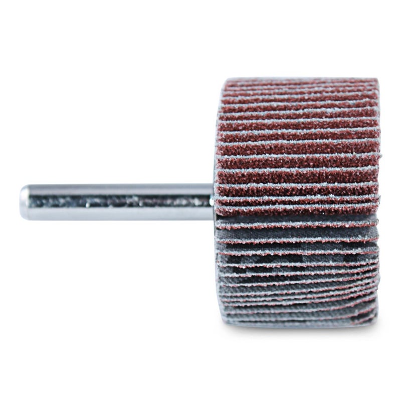 BHA Aluminum Oxide Shank Mounted Flap Wheels, 1-1/2” x 1” x 1/4”, 80 Grit - 5 Pack - Image 4