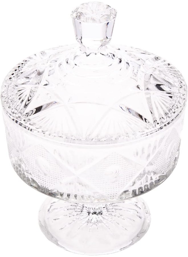 AKDC AKDC Glass Sugar Pot L(12CM) XW(12CM) XH(18CM) White  - Image 1