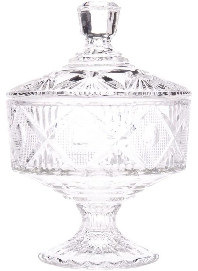 AKDC AKDC Glass Sugar Pot L(12CM) XW(12CM) XH(18CM) White  - Image 2