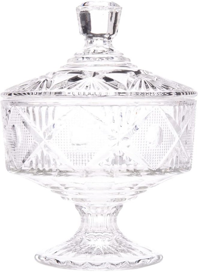 AKDC AKDC Glass Sugar Pot L(12CM) XW(12CM) XH(18CM) White  - Image 5