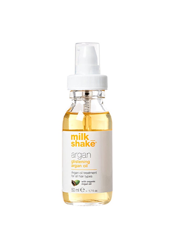 Milk Shake Argan Oil Hair Treatment – Nourishing & Repairing Oil for Soft, Shiny, Voluminous Hair – Anti-Frizz, Anti-Age & Protective Argan Hair Serum with Conditioning Silicones, 50ml - Image 1