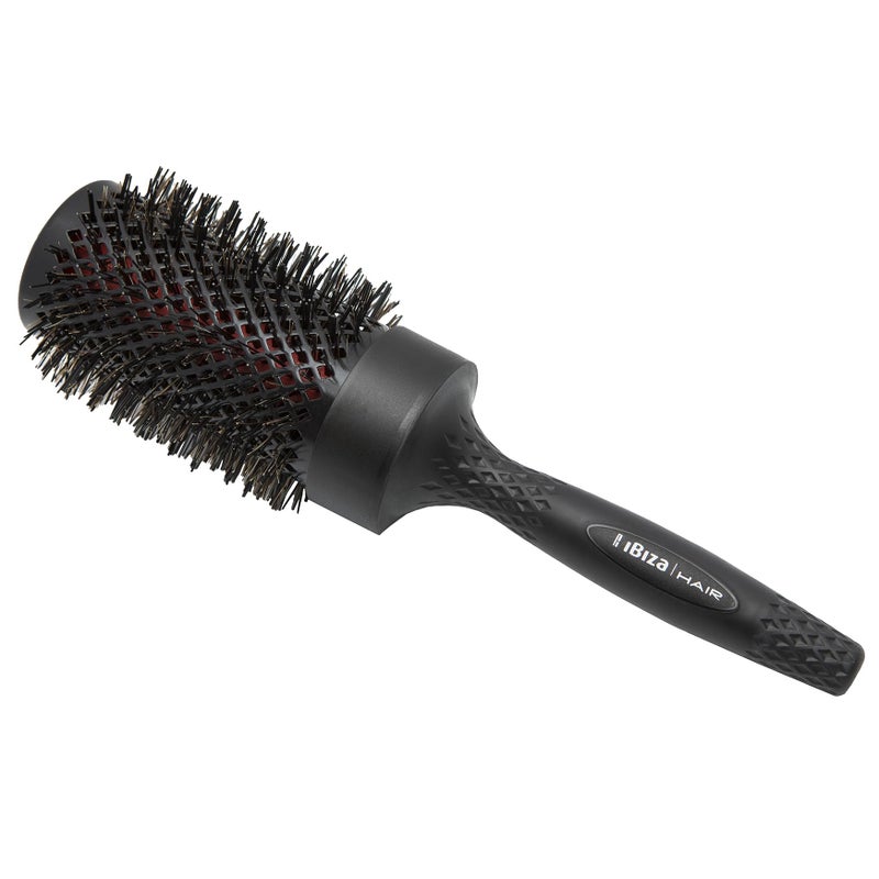 Ibiza Hair Ceramic Round Brush (RB5-53mm) | Carbon Fiber/Nylon Bristles & Beech Wood Core to Absorb Heat & Protect Hair | Adds Shine to All Hair Types | Ideal for Volume & Waves - Image 1
