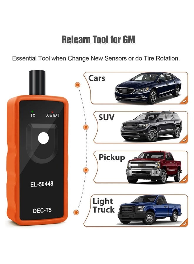 Generic Relearn Tool for GM Auto Tire Pressure Monitor System Sensor Activation Reset Tool OEC-T5S eries Vehicles 2023 Edition  - Image 4