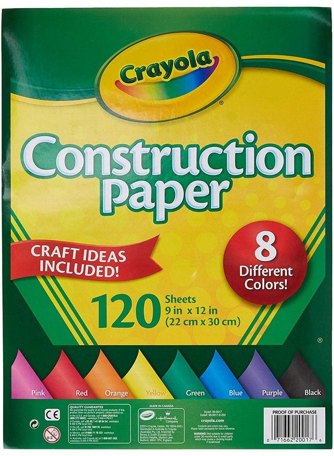 Crayola Construction Paper 120 Sheets - Image 1