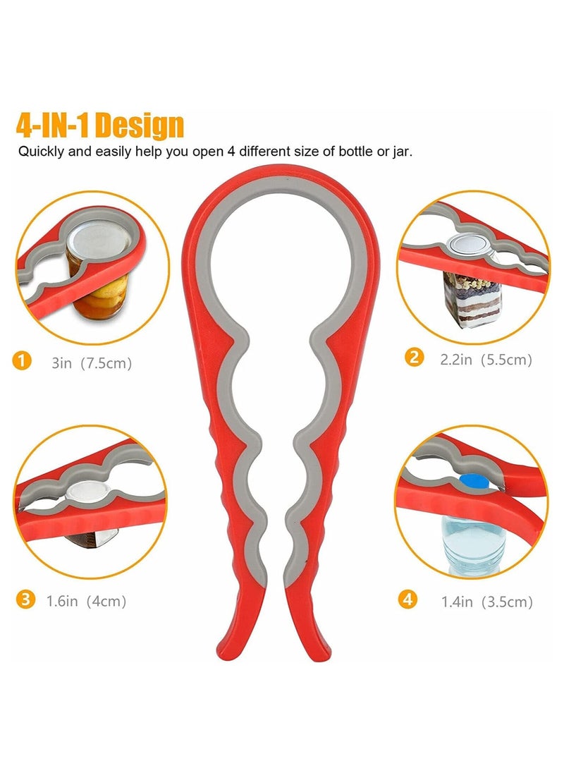 MARKQ - Jar Opener, 4 in 1 Multi Function Bottle Can Opener for Weak Hands Arthritis Hands Elderly and Children, Lid Opener - Image 1