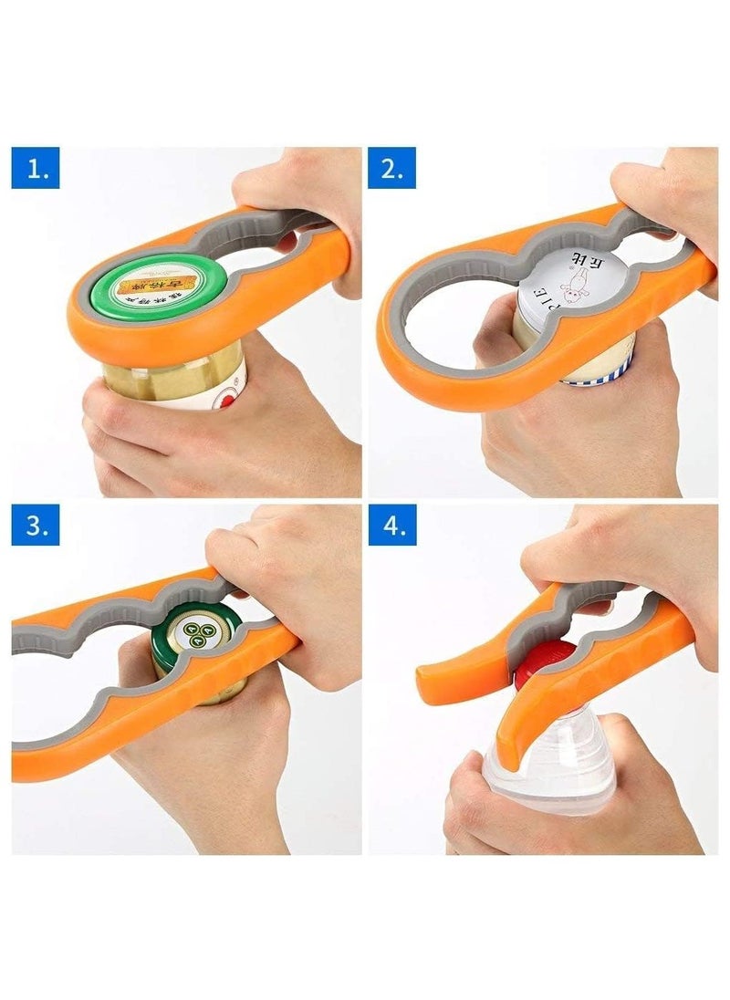 MARKQ - Jar Opener, 4 in 1 Multi Function Bottle Can Opener for Weak Hands Arthritis Hands Elderly and Children, Lid Opener - Image 1