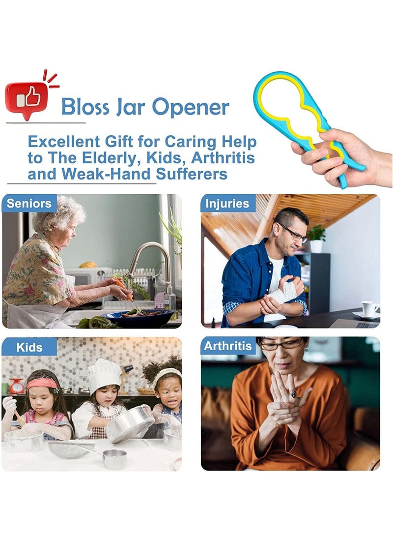 MARKQ - Jar Opener, 4 in 1 Multi Function Bottle Can Opener for Weak Hands Arthritis Hands Elderly and Children, Lid Opener - Image 1