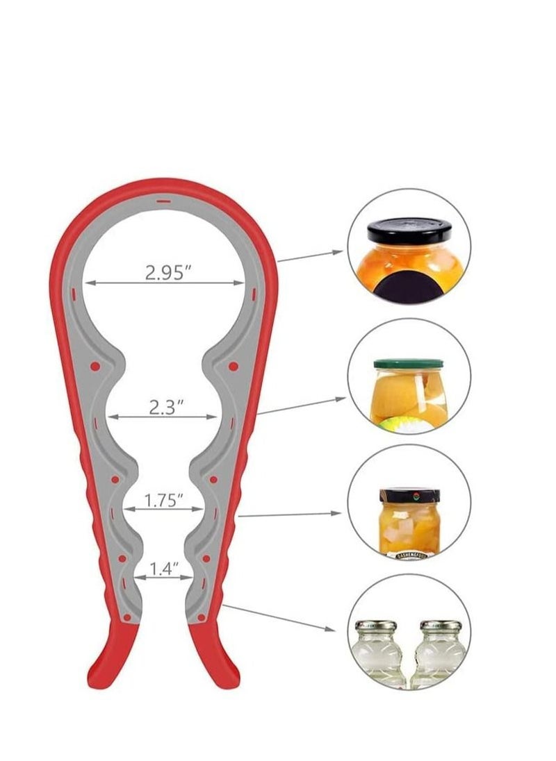 MARKQ - Jar Opener, 4 in 1 Multi Function Bottle Can Opener for Weak Hands Arthritis Hands Elderly and Children, Lid Opener - Image 1