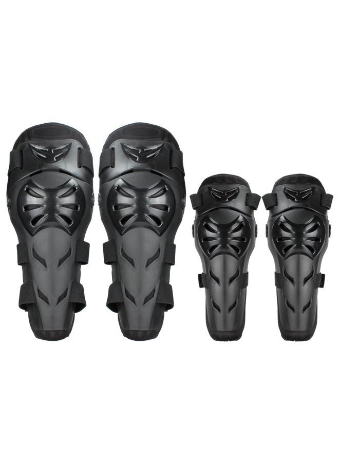 GES 4Pcs Motorcycle Knee Elbow Protector Motocross Racing Knee Shin Guard Pads Protective Gear for Adults - Image 1