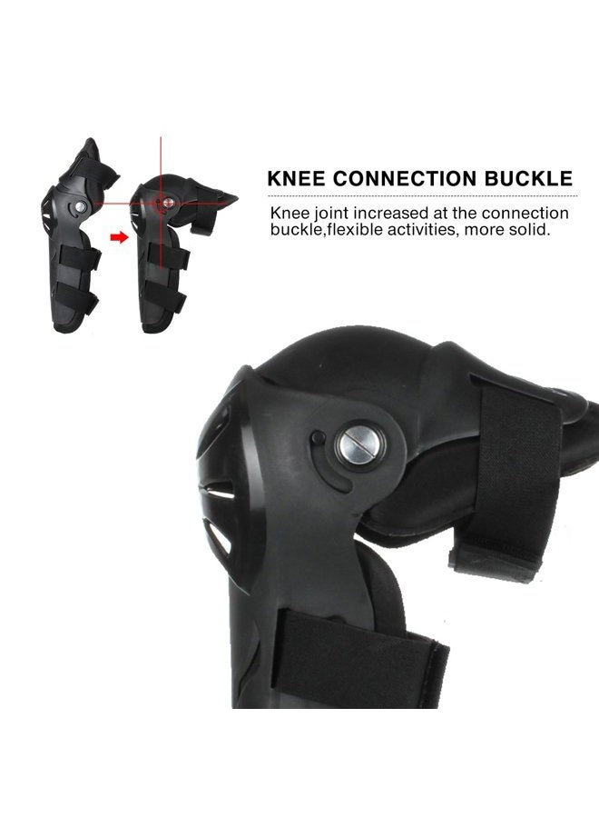 GES 4Pcs Motorcycle Knee Elbow Protector Motocross Racing Knee Shin Guard Pads Protective Gear for Adults - Image 3