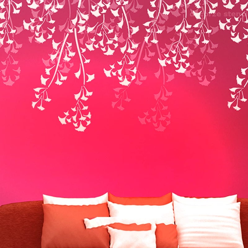DECORZE Maple Leaf Branch Stencil Painting, Bedroom Wall Maple Leaf Branch Stencils for Painting on Bedroom Walls (DWS -160) - Image 5
