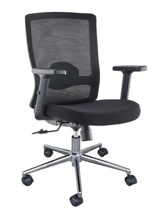 Mahmayi Medium Back Ergonomic Mesh Chair for Home and Workstation with Caster Wheel Support and Height and Arm Adjustable Feature - Black - pzsku/ZB8A7632AB9759CBA065CZ/45/_/1696817965/82029e18-4c10-433b-a401-59405a74cade