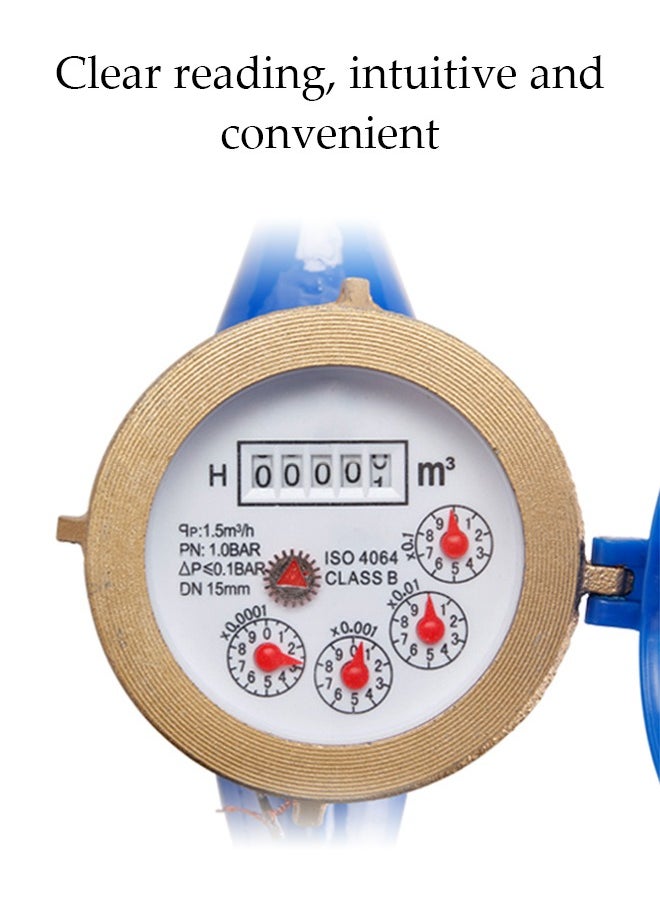 DUNISO - Water Flow Meter, Tap Water Meter, With Accessories, Rust Proof, High-Precision,Equipped With a Protective Cover， Suitable For Garden Hose, Rv, Lawn, Nozzle Spray - Image 1