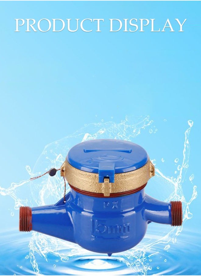 DUNISO - Water Flow Meter, Tap Water Meter, With Accessories, Rust Proof, High-Precision,Equipped With a Protective Cover， Suitable For Garden Hose, Rv, Lawn, Nozzle Spray - Image 1