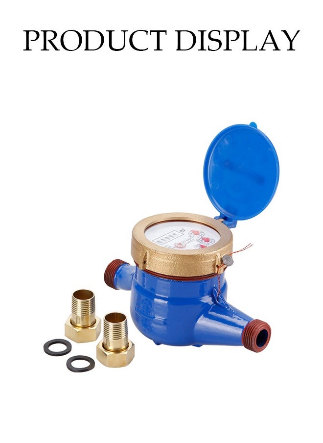 DUNISO - Water Flow Meter, Tap Water Meter, With Accessories, Rust Proof, High-Precision,Equipped With a Protective Cover， Suitable For Garden Hose, Rv, Lawn, Nozzle Spray - Image 1