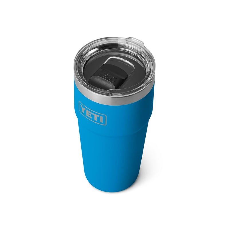 YETI Rambler 20 oz Stackable Tumbler, Stainless Steel, Vacuum Insulated with MagSlider Lid, Big Wave Blue - Image 1