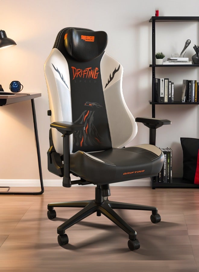 DROGO Drift Ergonomic Gaming Chair Computer Chair with Premium Leatherette, 4D Armrest, Recline Video Game Chair Home Office Chair with Magnetic Memory Foam Headrest Pillow & 2D Integrated Lumbar Support  - Image 1