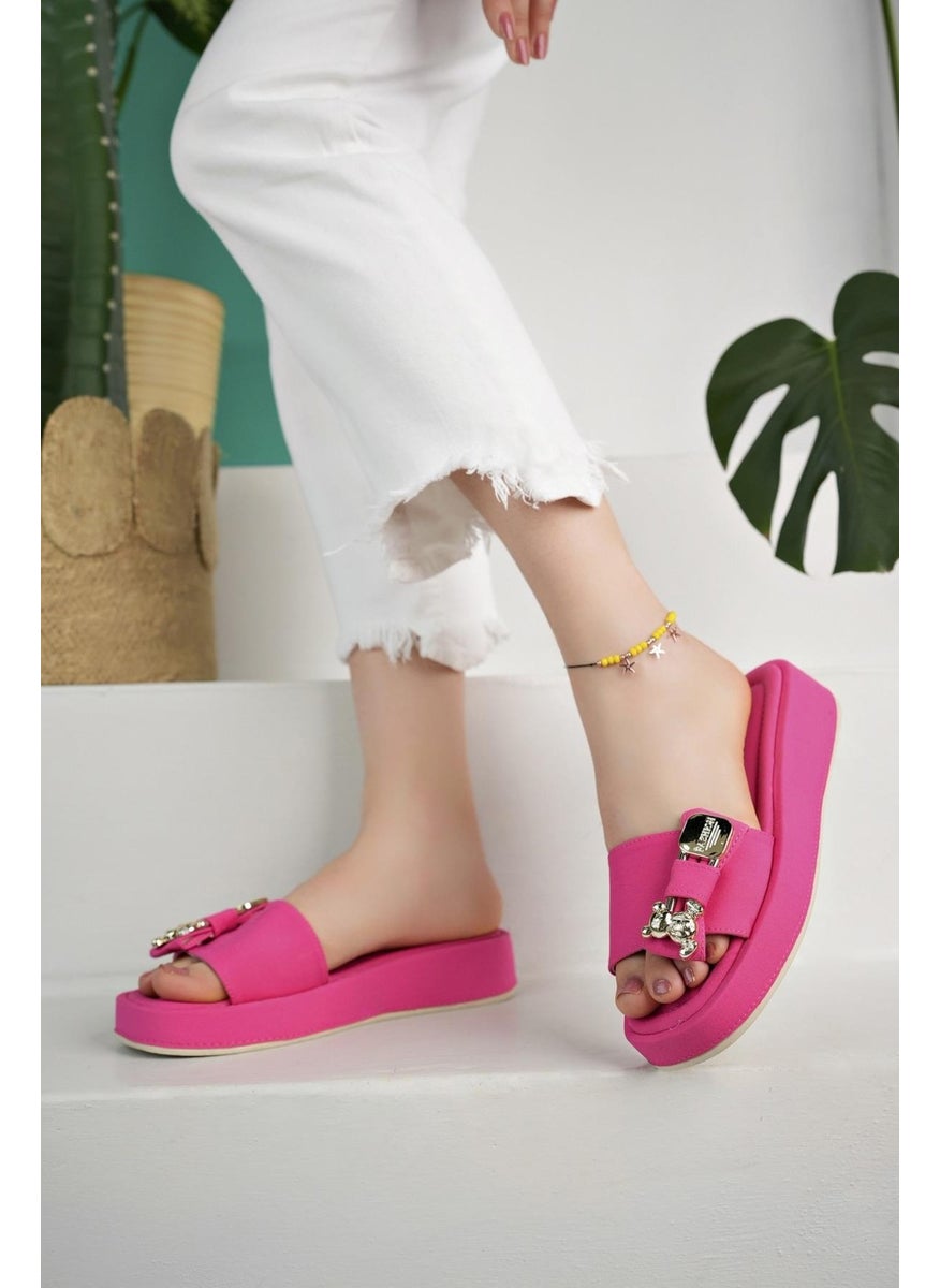 muggo Misha Guaranteed Daily Women's Slippers with Bow Accessory Detail  - Image 3