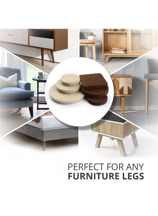 HOMESTAR 133 Pcs Felt Furniture Pads, Self Adhesive Furniture Pads, Premium Felt Pads for Furniture Legs, Scratch Resistant Wood Floor Protectors for Hardwood and Laminate - Image 4