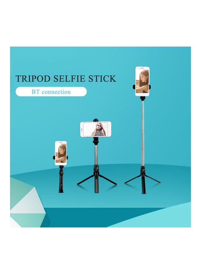 NIBEMINENT Portable Adjustable Multi-Functional Handheld BT Selfie Stick Tripod Black/sSilver  - Image 5