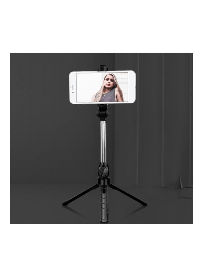 NIBEMINENT Portable Adjustable Multi-Functional Handheld BT Selfie Stick Tripod Black/sSilver  - Image 2