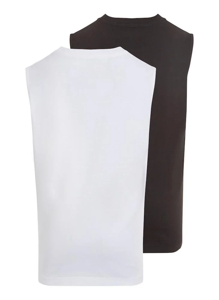 كالفن كلاين جينز Kids 2 Pack Monogram Sleeveless T-Shirt