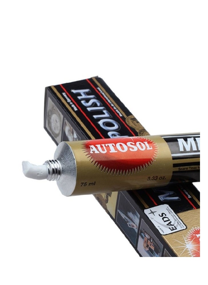 Autosol Metal Polish Stainless Steel, Aluminium, Chrome, Brass, Copper, Silver 75ml  - Image 2