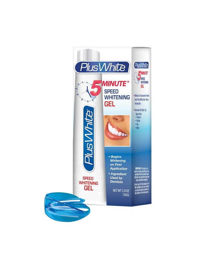Plus White - Whitening Kit - 5 Minute Speed Whitening Gel & Comfort Fit Mouth Tray - Professional Teeth Whitening Kit W/Dentist Approved Ingredient For Tooth Whitening (2 Oz) - Image 1