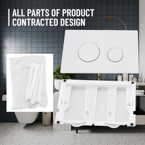 PuritySage Wall Hung Toilet Tank with Dual Flush Plate,Compatible with TOTO YT930WH,Toilet Replacement Parts with Easy Installation,Toilet Flush Button with Water Saving,Durable Plastic Material,White - Image 3