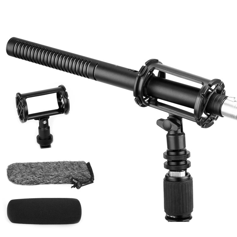 BOYA XLR Microphone BY-BM6060 Super-Cardioid Shotgun Condenser Microphone with 24 48V Phantom Power for Camera Film Interview ENG/EFP Outdoor Recording - Image 1