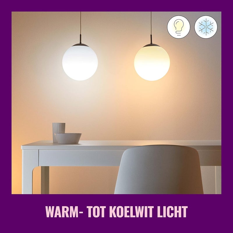 ويز WiZ الأبيض القابل للضبط A60 E27 - لمبة LED ذكية مع WiFi + Bluetooth - (متوافقة مع أمازون أليكسا ومساعد جوجل) - Image 3
