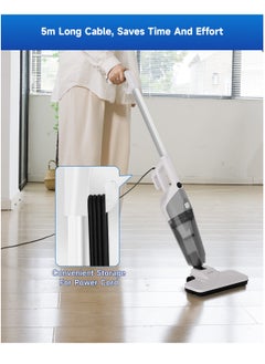 Portable Handheld Vacuum Cleaner with 17000Pa Strong Power 900mL Dust Cup, Quiet Suction- Stick Vacuum Cleaner for Wood, Carpet, Tile Floors S9- White - pzsku/ZB8A7D900E8BDAD0F559BZ/45/_/1740827940/18125d6e-762e-4133-b8a3-f8b0f1b3bbfc