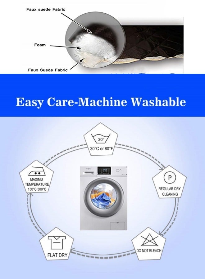 كي واي دي غطاء الأريكة 1 مقعد كرسي صغير واحد غطاء الأريكة غطاء مقلوب خالي من التجاعيد غطاء الأريكة مقاوم للمياه غطاء أثاث حامي غطاء مع أحزمة مرنة براون - Image 5