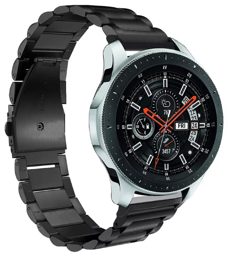 PEFKO PSS32 20MM Heavy Stainless Steel Metal Bands Compatible For Samsung Galaxy Watch 4 & Galaxy 5 44mm 40mm / Watch 5 Pro Band 45mm / Galaxy Watch 4 Classic Bands 46mm 42mm【 👉 Only Metal Watch Strap ⌚ Watch NOT Included 】 (20MM, BLACK) - Image 3