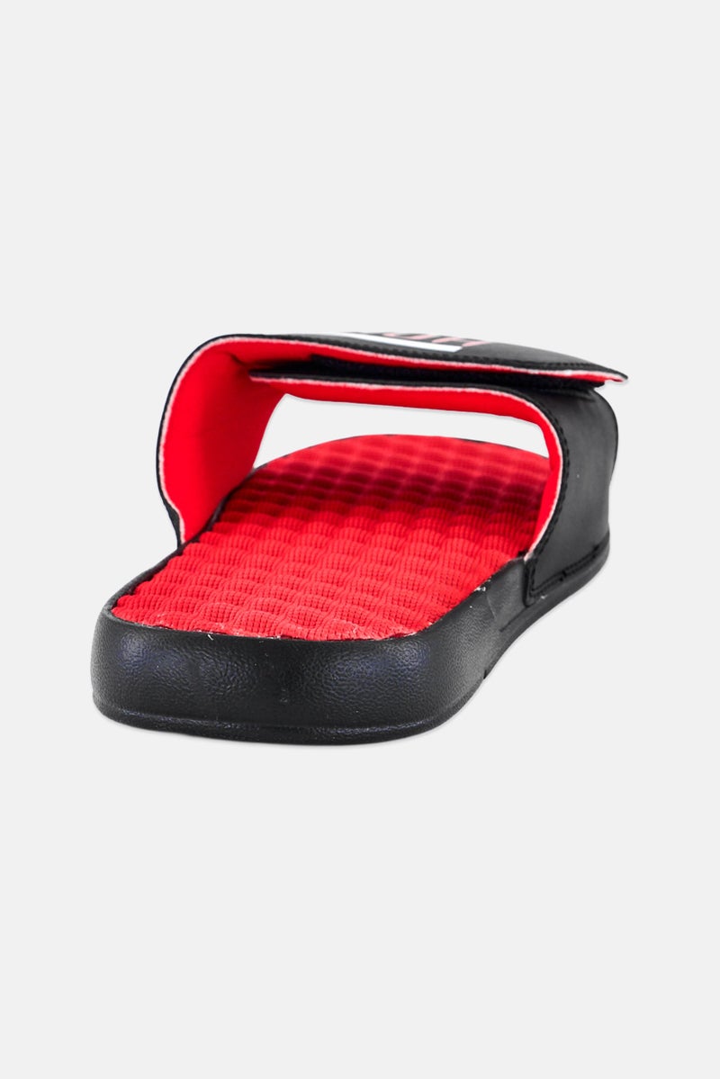 ISlide Men Houston Rockets Bar Slip On Slides, Black - Image 3