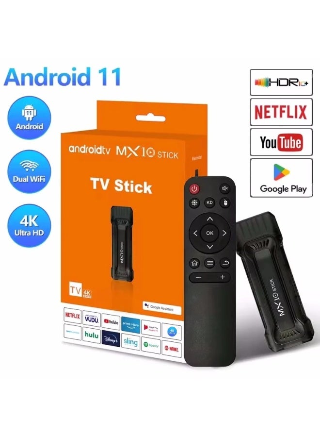 MX10 Android TV Stick – 4K Smart TV Dongle with 5G WiFi & Google Assistant – Streaming Media Player for Netflix, YouTube, Disney+, Hulu & More - Image 4