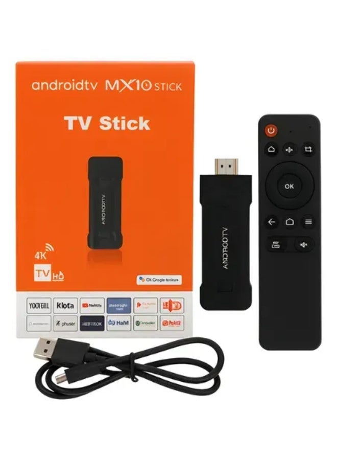 MX10 Android TV Stick – 4K Smart TV Dongle with 5G WiFi & Google Assistant – Streaming Media Player for Netflix, YouTube, Disney+, Hulu & More - Image 1