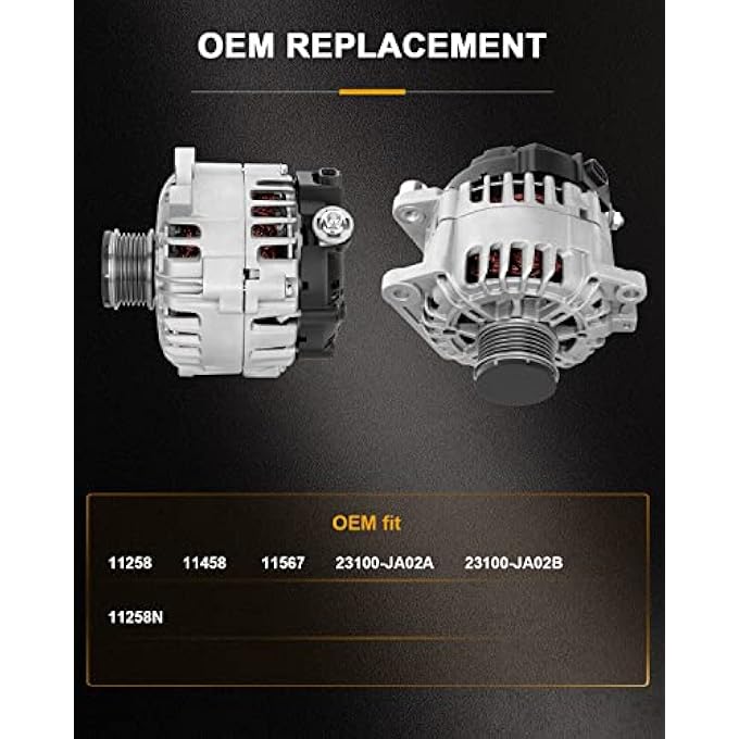 ROADFAR New Alternator Replacement for 2007-2013 for Nissan Altima 2010-2014 for Nissan Rogue 2007-2012 for Nissan Sentra 11258 - Image 5