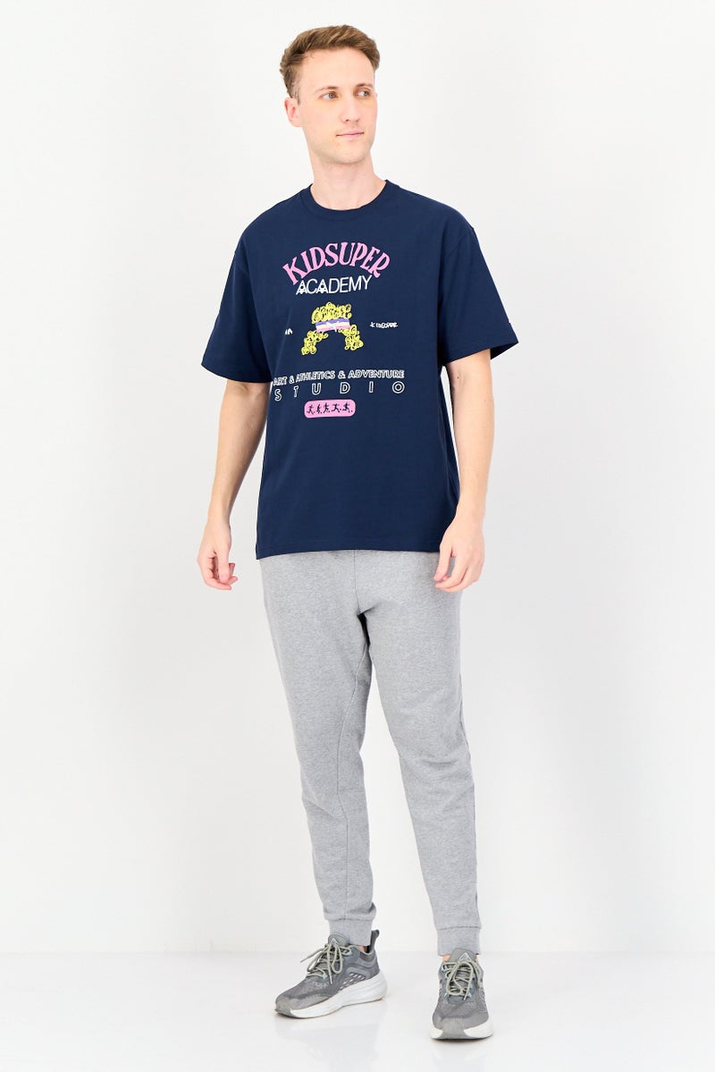 Puma X Kidsuper Men Sportswear Fit Short Sleeve Outdoor T-Shirt, Navy - Image 4