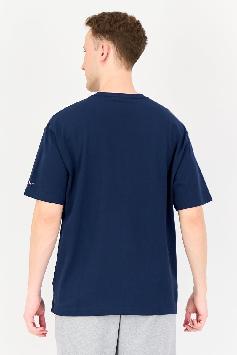 Puma X Kidsuper Men Sportswear Fit Short Sleeve Outdoor T-Shirt, Navy - Image 3