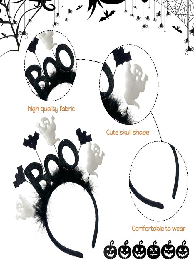Macute Halloween Headband - Cute White Ghost BOO Headbands Bat Hairband Party Cosplay Costume Washing for Halloween Party - Image 4