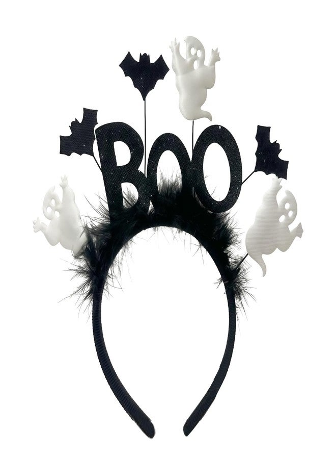 Macute Halloween Headband - Cute White Ghost BOO Headbands Bat Hairband Party Cosplay Costume Washing for Halloween Party - Image 1